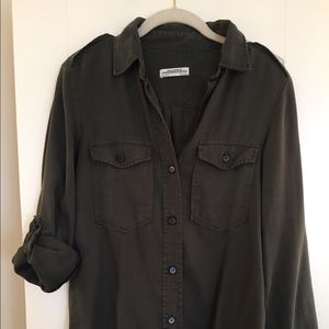Forest Green Zara Button-Up